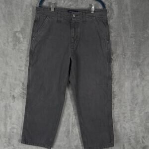 Aeropostale Baggy Carpenter Pants Mens Medium Grey Utility Grunge Skater Gray 34
